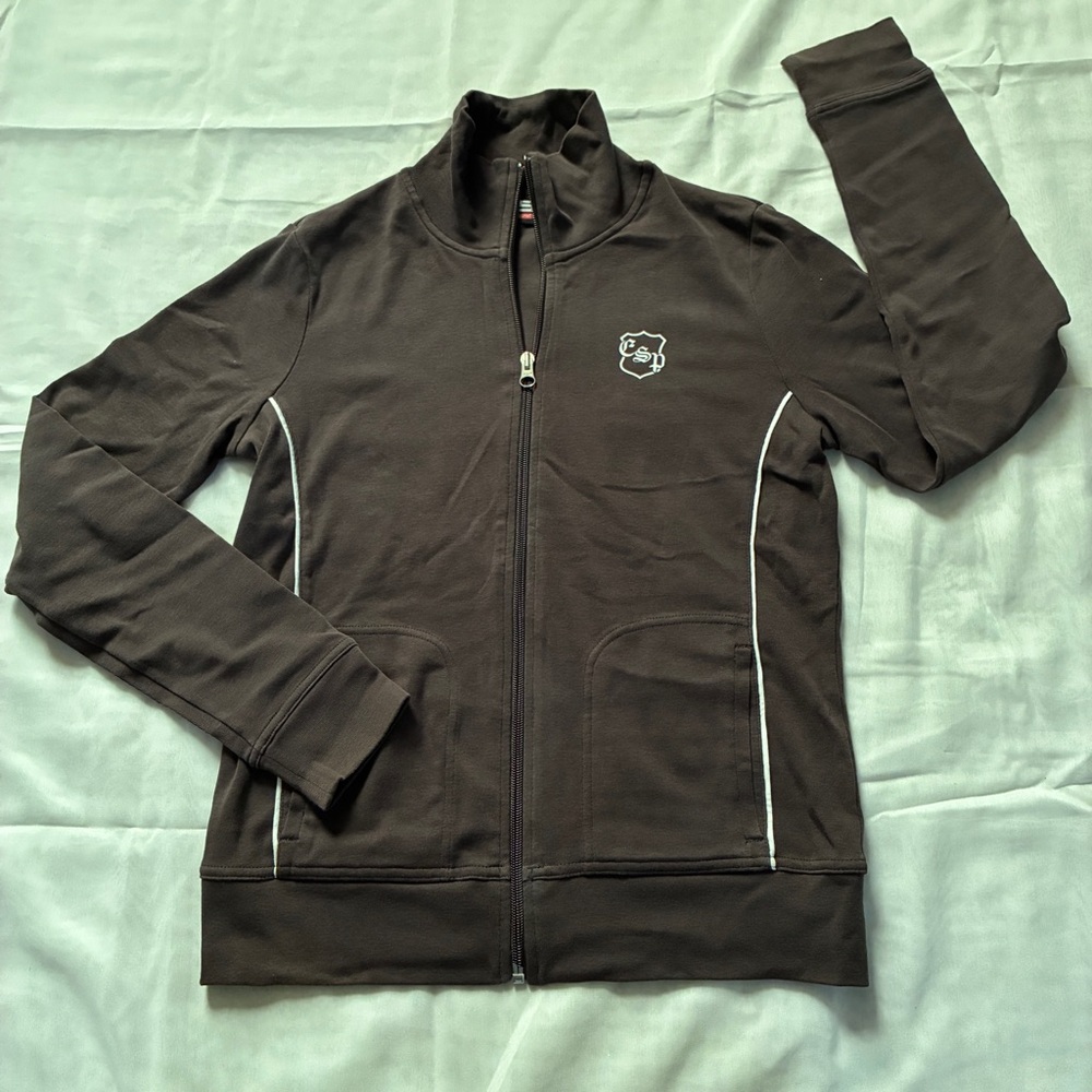 Esprit Sport Women’s Tracksuit Zipper Jacket Sweatshirt Brown Size S